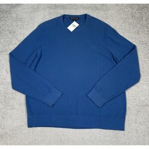 Michael Kors Sweater Mens XL Blue Crewneck Pullover Cotton Wool NEW‎